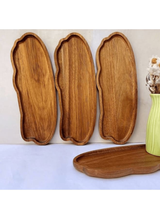 صينية تقديم مصنوعة من خشب الأكاسيا